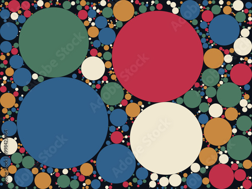Circle Packing Apollonian Fractal Pattern Background