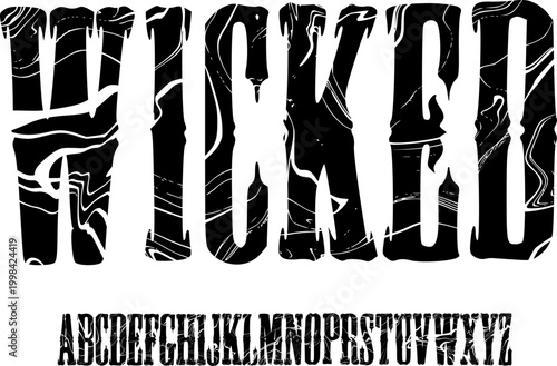 Distressed Grunge Font Alphabet – Rough Scratch Logo Typeface with Torn Texture Letterforms for Streetwear Branding, Poster Design, Urban Graphics, and Edgy Typography Projects