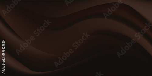 Black dark brown orange gold abstract luxury background. Silk satin fabric. Gradient ombre color. Curtain drapery fold line. Chocolate shade. Shiny glow glitter light. Design. Wide banner. Panoramic.