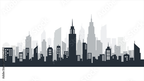 A Multi-Layered Minimalist Exploration of Contemporary City Architecture, Capturing the Infinite Depth and Rhythmic Gradients of a Modern Metropolitan Horizon