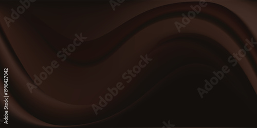 Black dark brown orange gold abstract luxury background. Silk satin fabric. Gradient ombre color. Curtain drapery fold line. Chocolate shade. Shiny glow glitter light. Design. Wide banner. Panoramic.