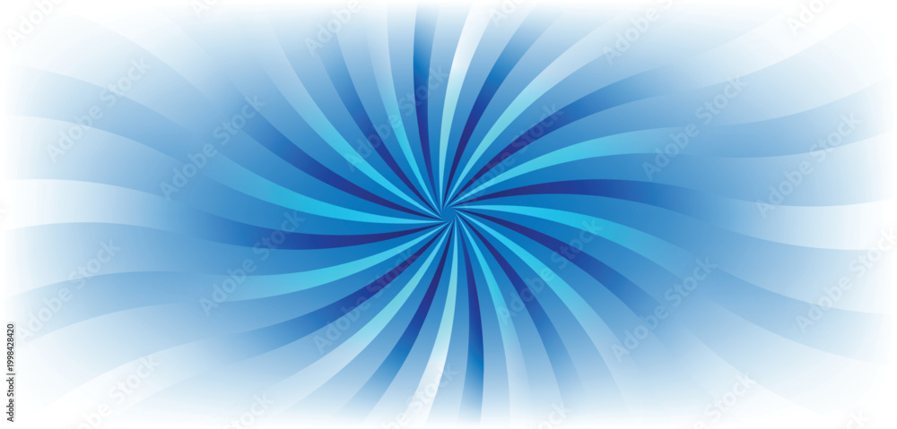 Obraz premium Blue swirl background with radiant center, background