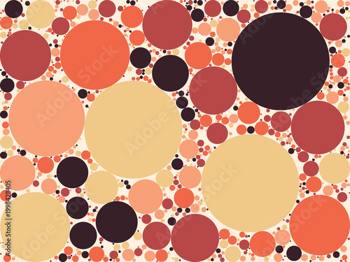 Circle Packing Apollonian Fractal Pattern Background