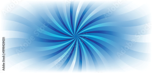 Blue swirl background with radiant center, background