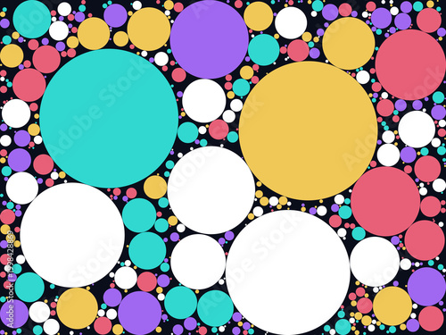 Circle Packing Apollonian Fractal Pattern Background