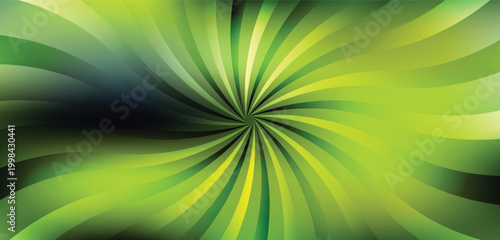 Green swirl burst background for nature designs and eco