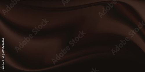 Black dark brown orange gold abstract luxury background. Silk satin fabric. Gradient ombre color. Curtain drapery fold line. Chocolate shade. Shiny glow glitter light. Design. Wide banner. Panoramic.