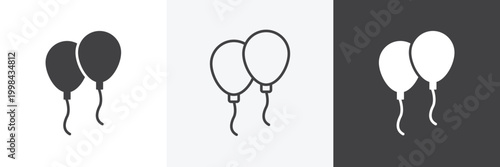 Cuadro en lienzo Balloons icon set for web