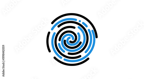 Abstract Spiral Pattern Represents Unique Identity and Personal Data Security Concept for Digital World