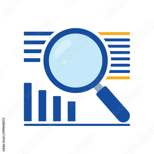 Big data analysis and AI research concept flat vector illustration.