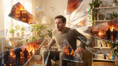 Man experiences terrifying vision of destruction and chaos
