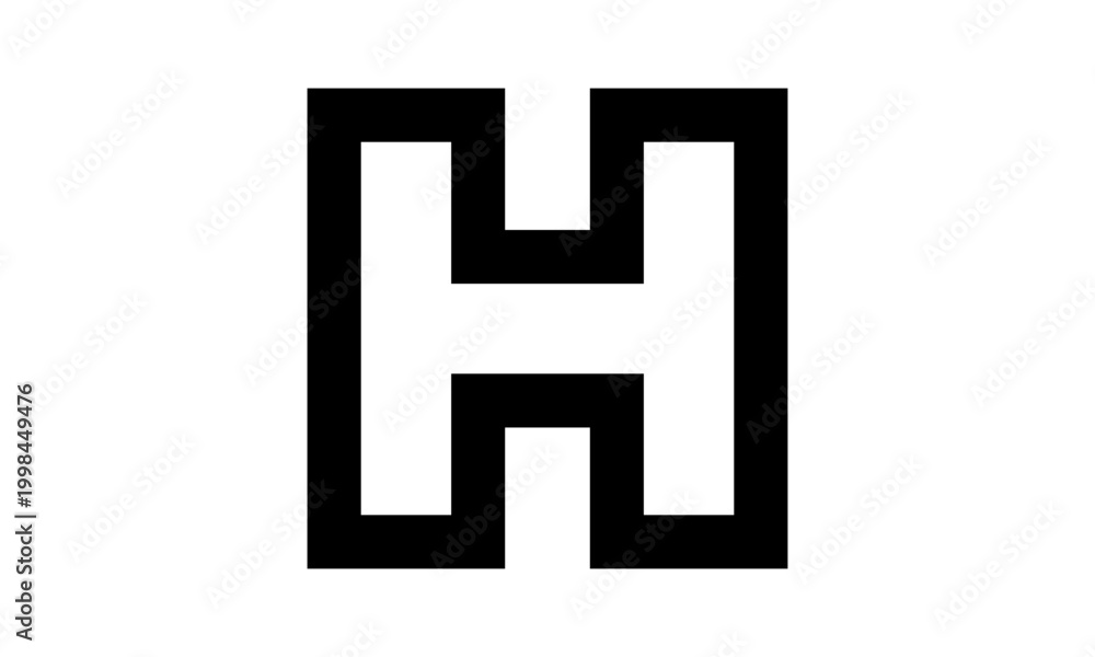 Fototapeta premium Abstract letter H logo vector design 