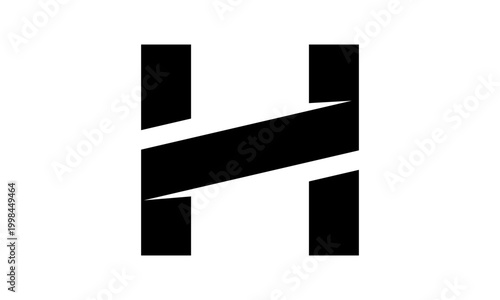Abstract letter H logo vector design	
