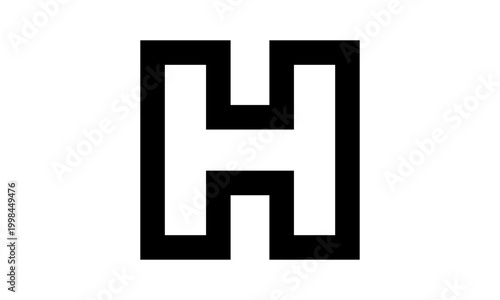 Abstract letter H logo vector design	
