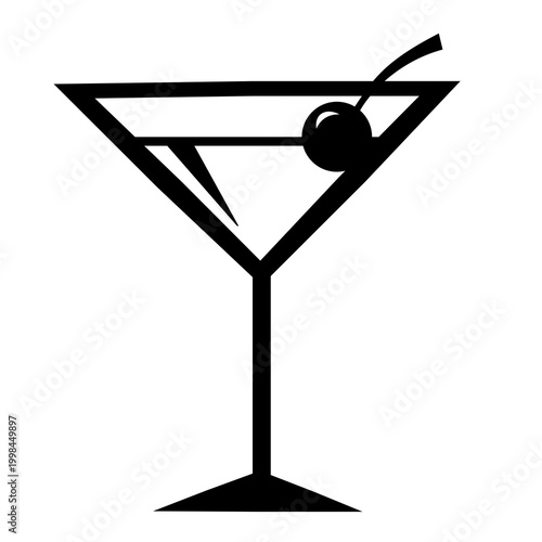 martini glass with olives