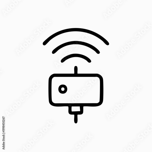 Wireless iot device with signal waves for smart home and industrial internet of things connectivity.