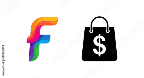 Colorful upward trending arrow next to a black smartphone with dollar sign symbol gradient