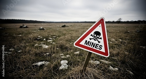 Empty land with danger message