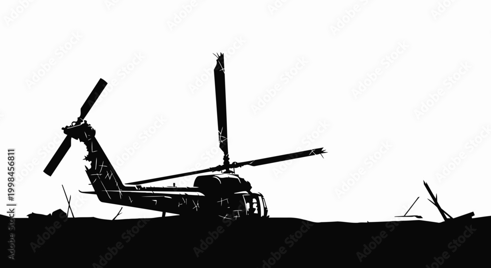 Naklejka premium vector silhouette of a military aircraft