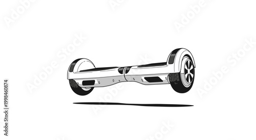 Modern hoverboard illustration isolated on white background for design elements