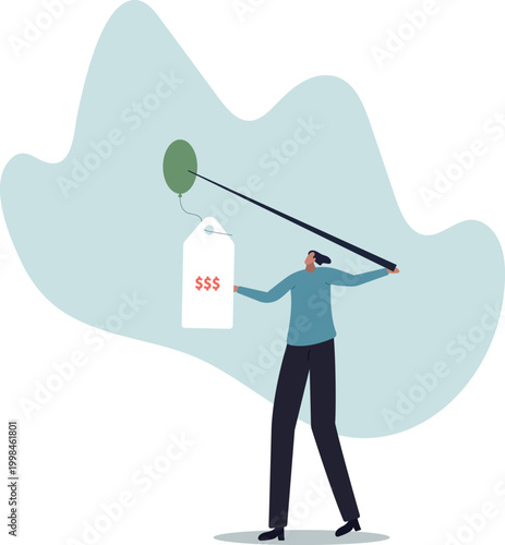 Reduce inflation by increase interest rate, FED or central bank monetary policy to cut or decrease inflation problem.human life and situation.