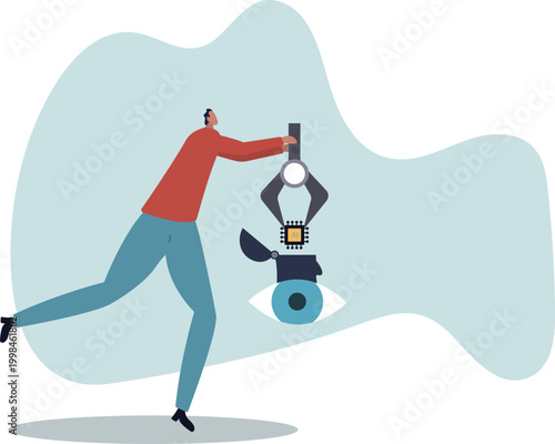 AI, Artificial Intelligence to think like human, machine learning technology to calculate and solve problem,human life and situation.