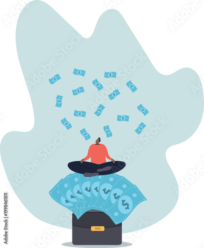 Money or financial mindset, get rich or ambition to growth revenue, success investment and savings or attitude to grow business.human life and situation.