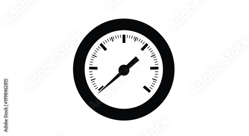 Simple gauge illustration with a black outline a striking silhouette