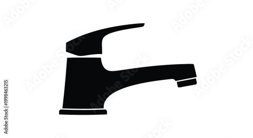 Modern bathroom faucet design a striking black shape silhouette