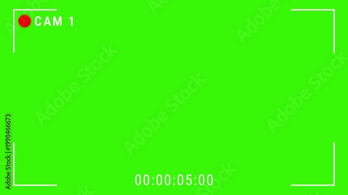 CCTV Cam 1 main monitor display with scan lines, Green Screen, CCTV User interface video overlay. CCTV dashboard interface 4k video