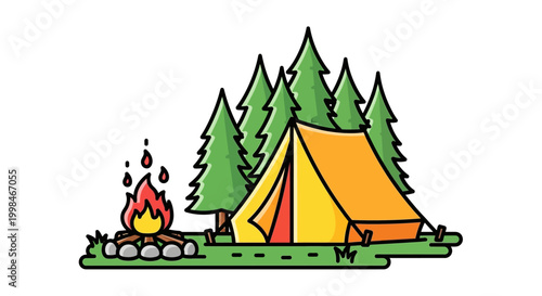 Yellow Tent with Red Door.