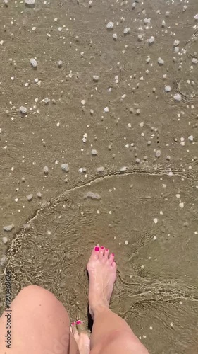 walking on the beach