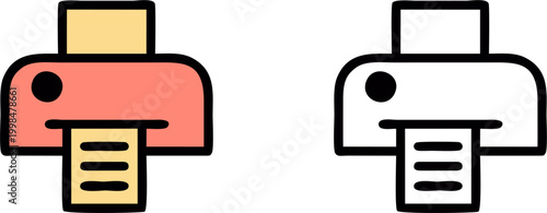 Small Printer Icon Set

