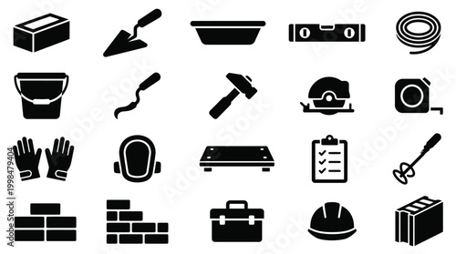 Construction Tools Icons Set