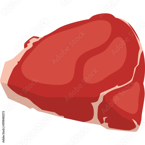 Raw Beef Steak Illustration