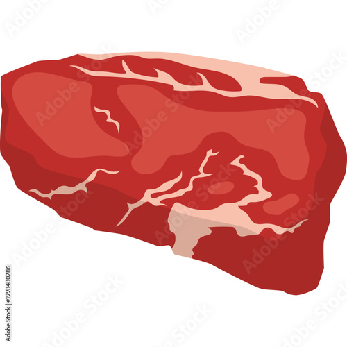 Raw Beef Steak Illustration