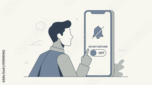 Smartphone with do not disturb mode off