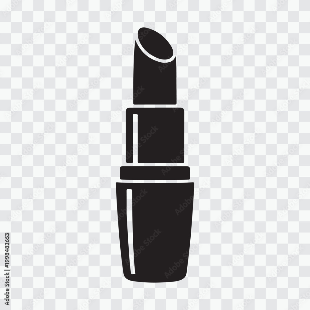 Obraz premium Black lipstick on transparent background