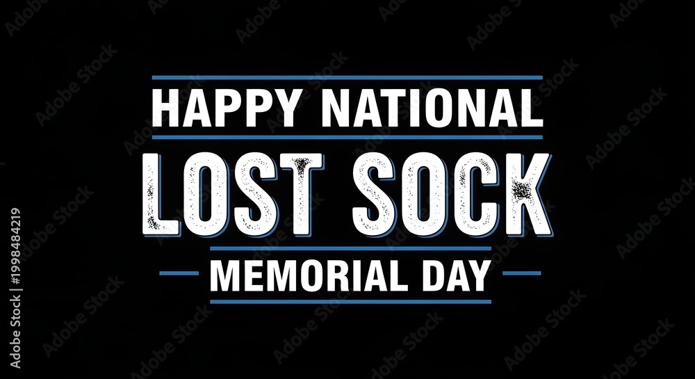 Obraz premium Happy national lost sock memorial day a humorous observance
