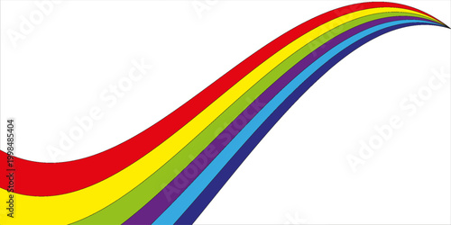 Illustration material of the vector of a certain perspective rainbow