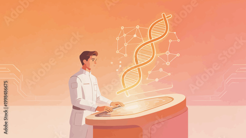 scientist working with dna