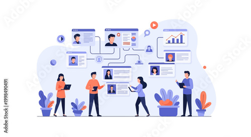 Team collaboration and remote communication network with multiple profiles