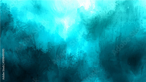 Vector Abstract aquatic design evokes underwater world, dynamic swirling of vibrant turquoise hues, capturing movement of fluid in captivating artistic vision. 