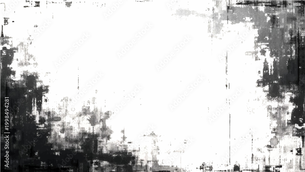 Obraz premium Abstract Vector grunge background with black and white texture and faded distressed pattern and vintage effect.
