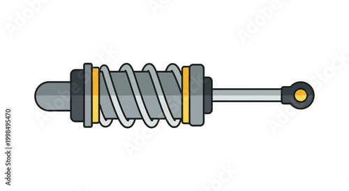 Detailed Coil Spring Mechanical Component.