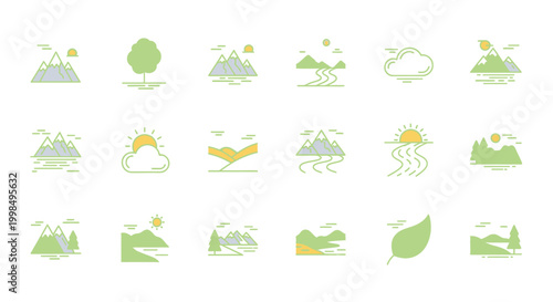Green leaf icons on white background.