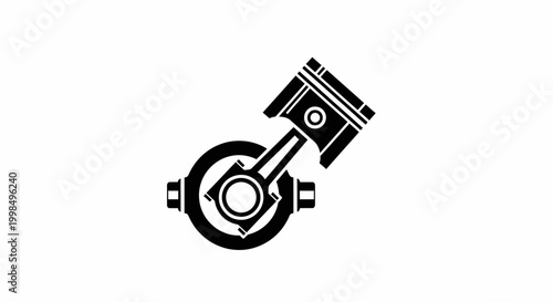 Piston and cylinder engine part.