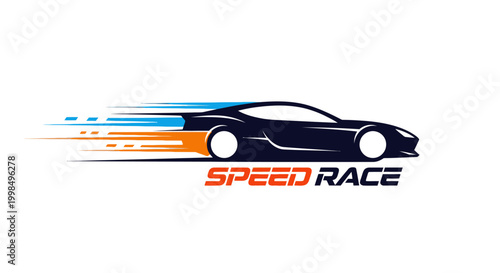 Speed race car logo design.