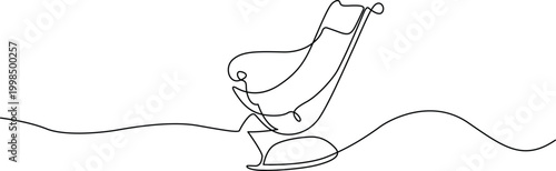 Person relaxing in a modern armchair with feet up Vector