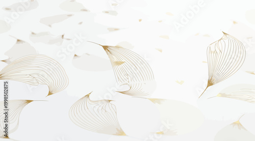 Abstract golden floral petals pattern